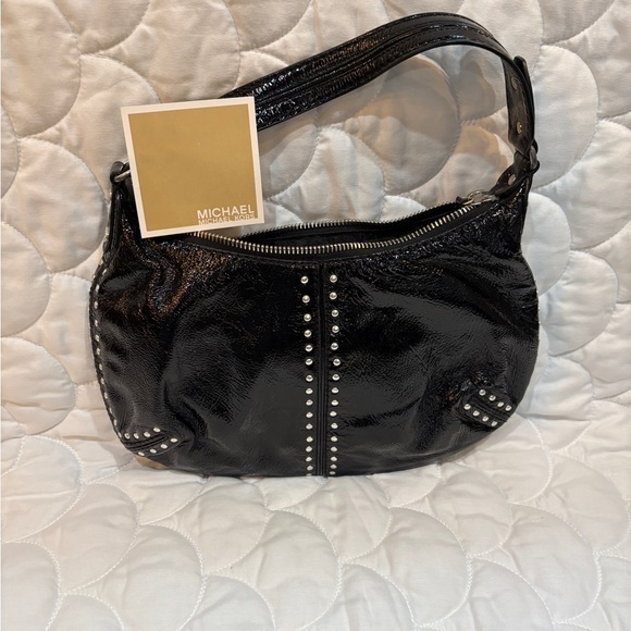Michael Kors Black Studded Shoulder Bag - Picture 2 of 2